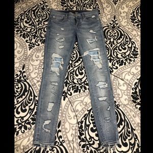 Size 4r Express Skinny Jeans / Jeggings Light Wash